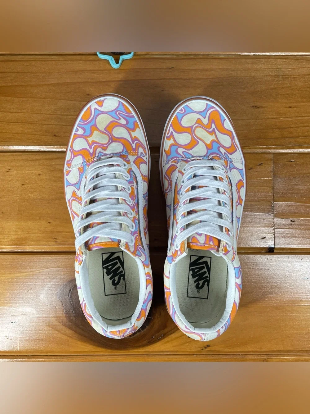 Vans Old Skool Stacked Womens Size 8 / Men 6.5 UV Ink Peace Platform Psychedelic